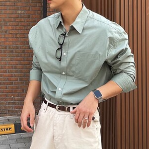 Clove cotton shirts 다크그린남자코튼셔츠 7color 하늘색셔츠 오버핏셔츠